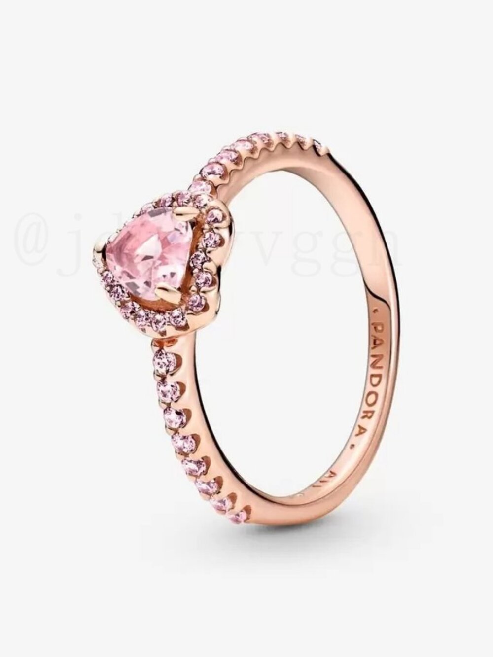 Pandora Sparkling Elevated Heart Ring